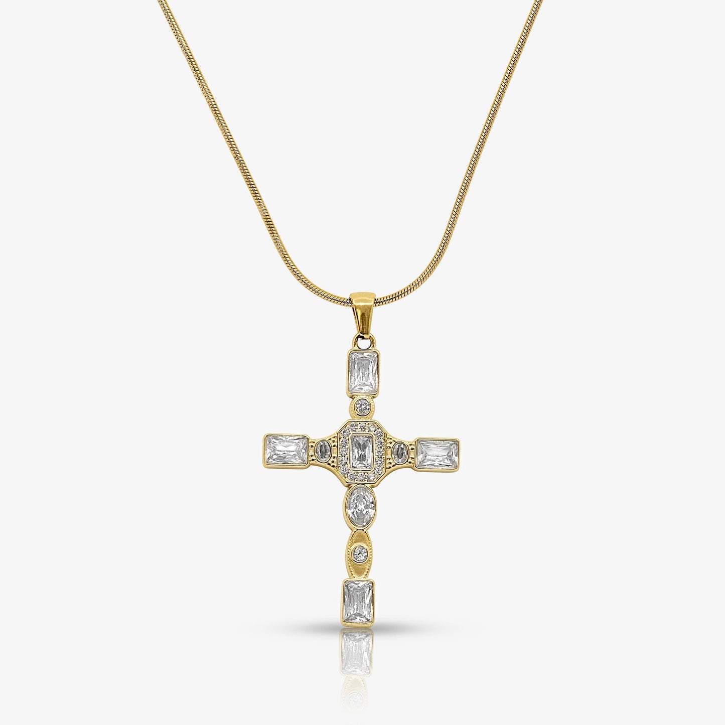 Gem Up Cross Necklace - EVRYJEWELS