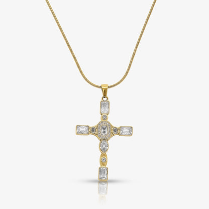 Gem Up Cross Necklace - EVRYJEWELS