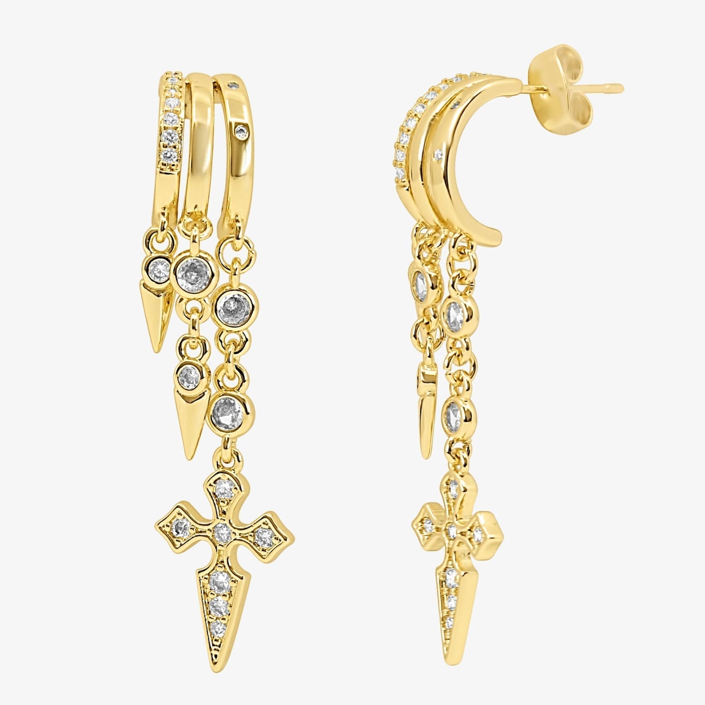 Sparkle Drop Charm Earrings - EVRYJEWELS