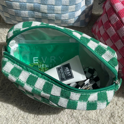 Checkered Toiletry Bag - EVRYJEWELS