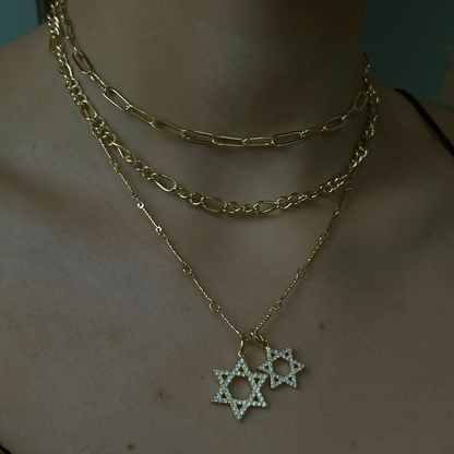Double Star Necklace - EVRYJEWELS