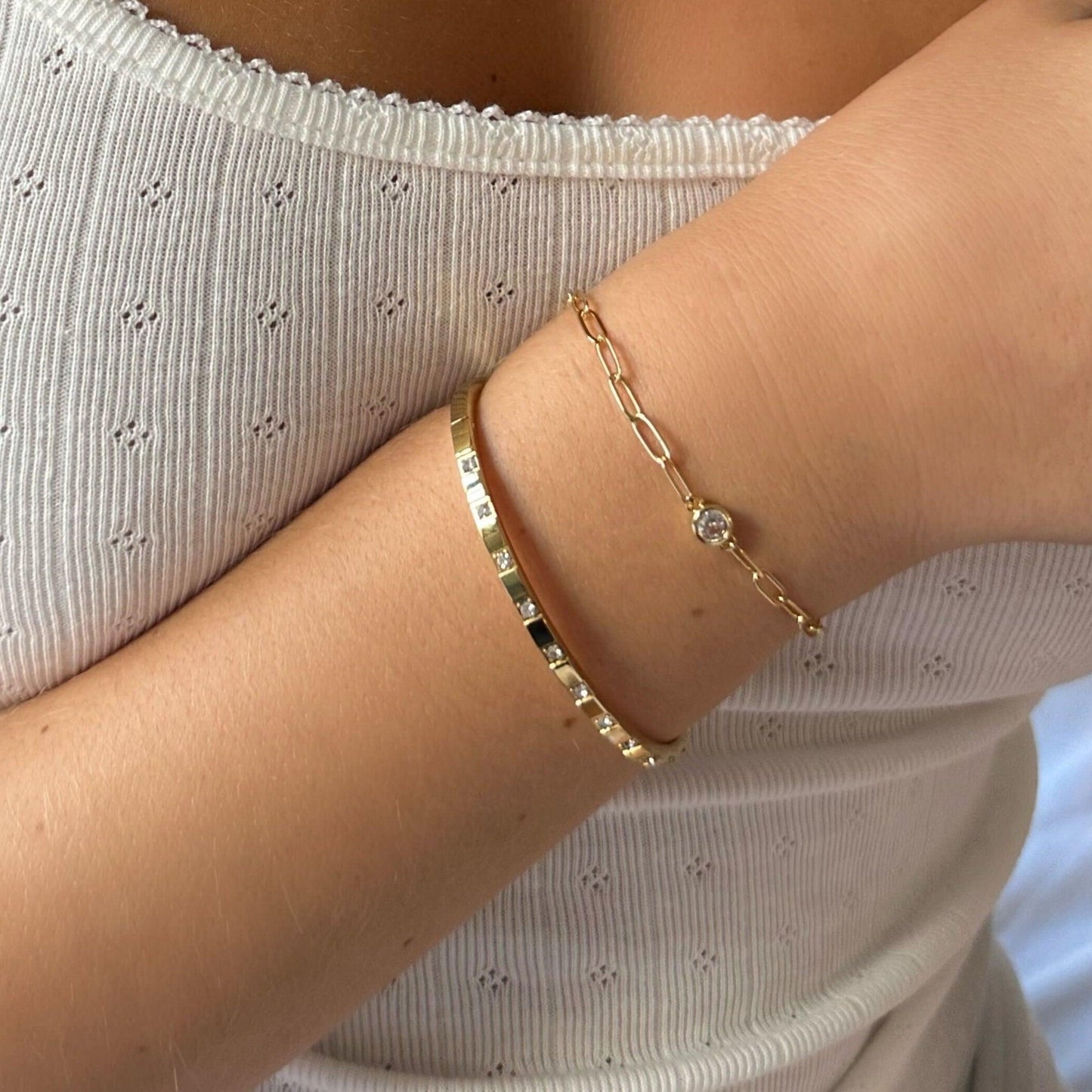 Halo Click Bangle - EVRYJEWELS