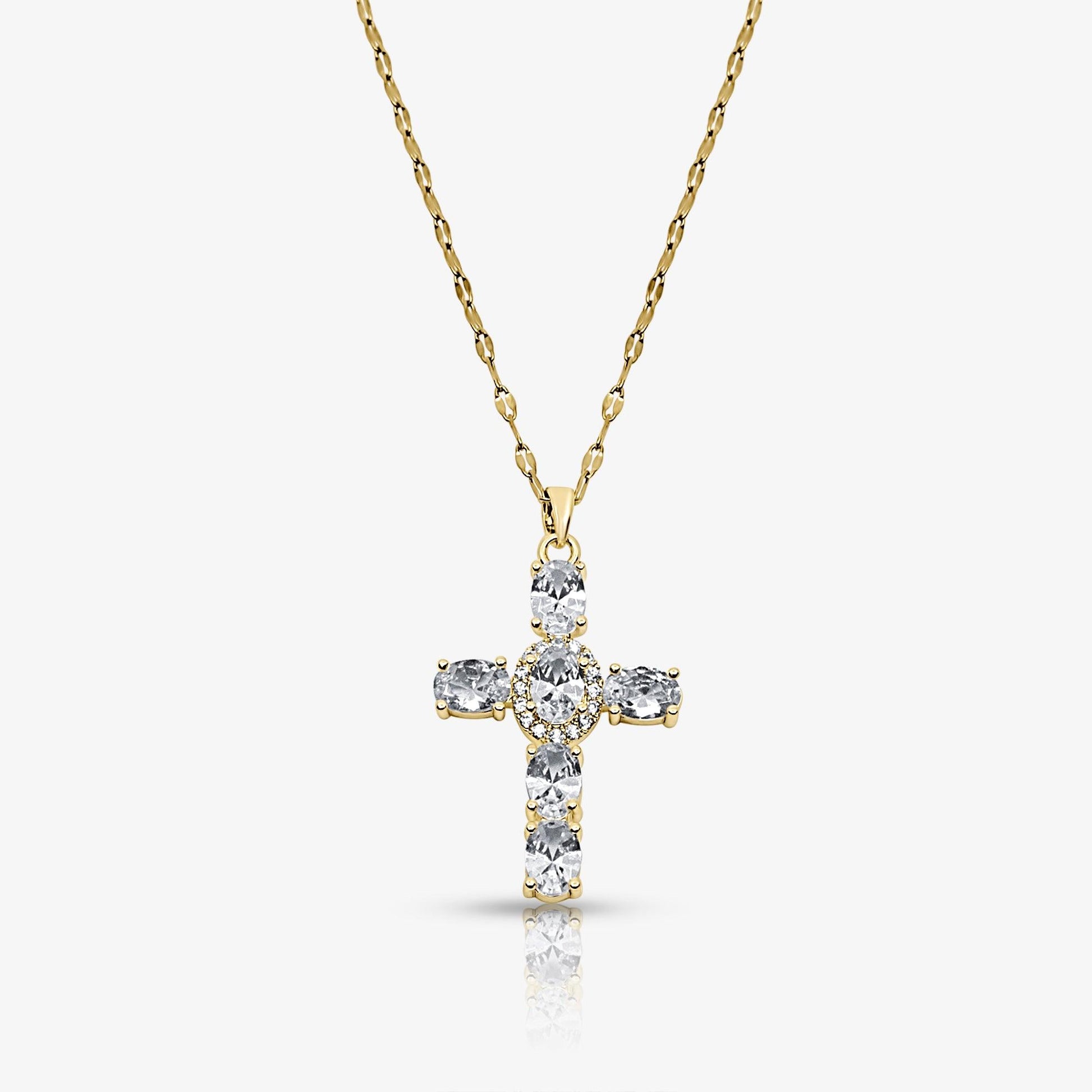 Heavenly Glow Cross Necklace - EVRYJEWELS