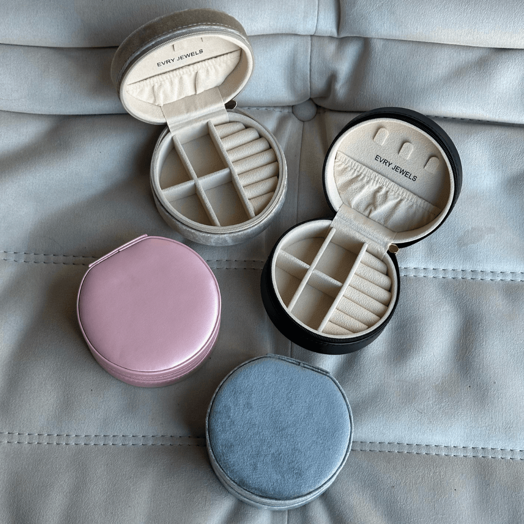 Mini Round Jewelry Box - EVRYJEWELS