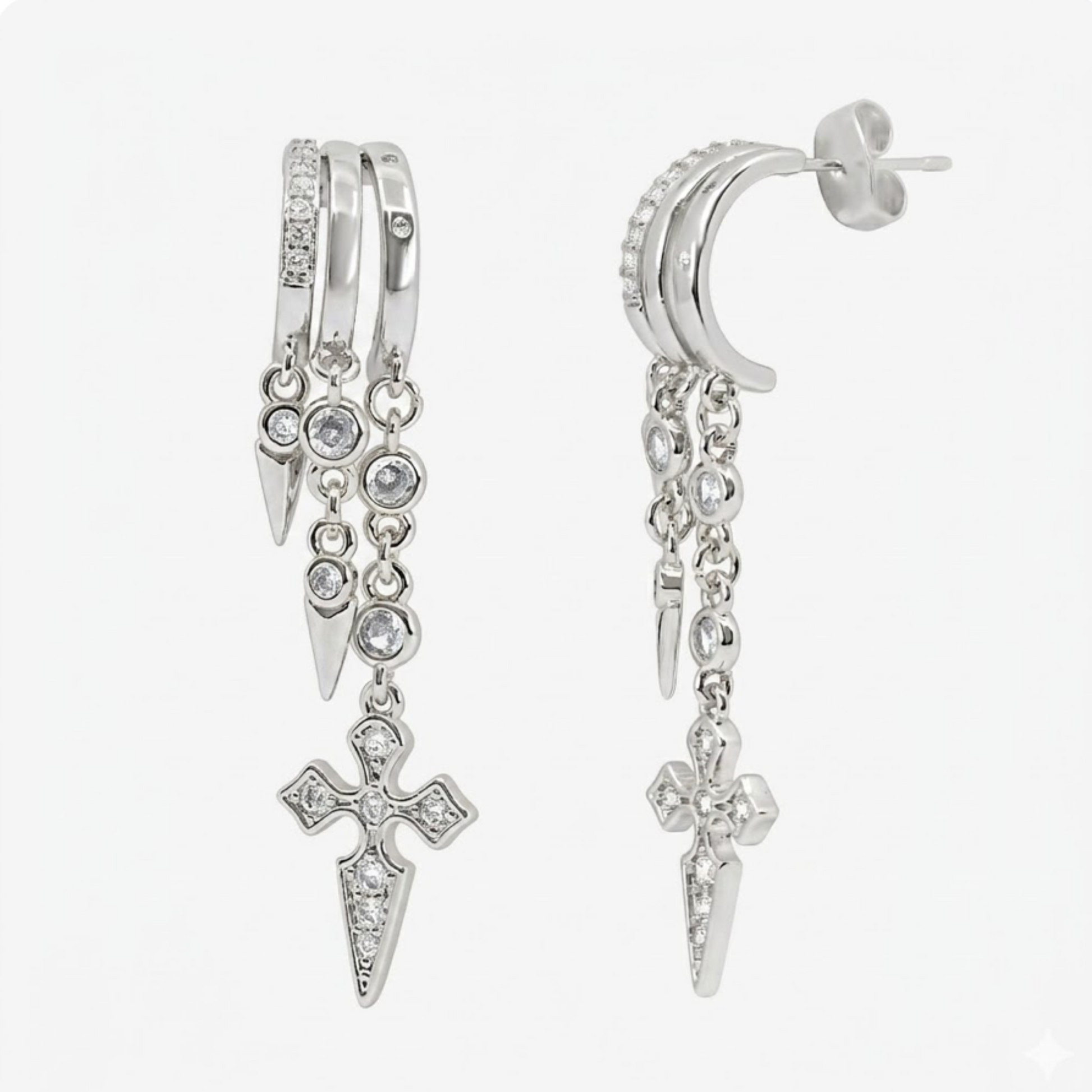 Sparkle Drop Charm Earrings - EVRYJEWELS