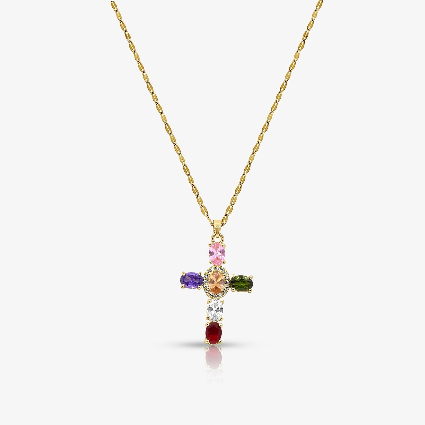 Heavenly Glow Cross Necklace - EVRYJEWELS