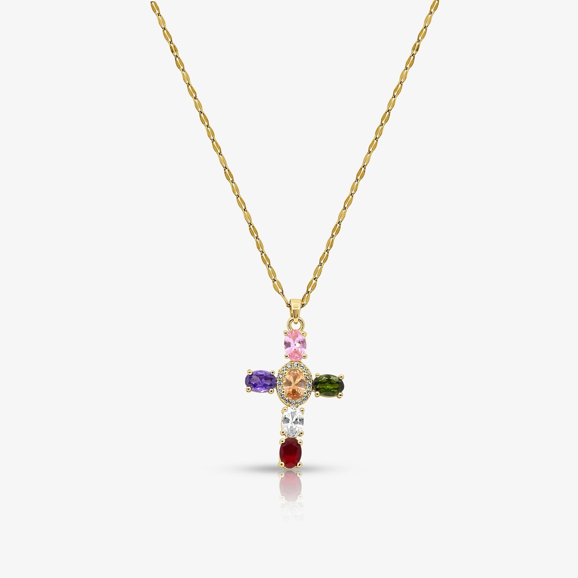 Heavenly Glow Cross Necklace - EVRYJEWELS