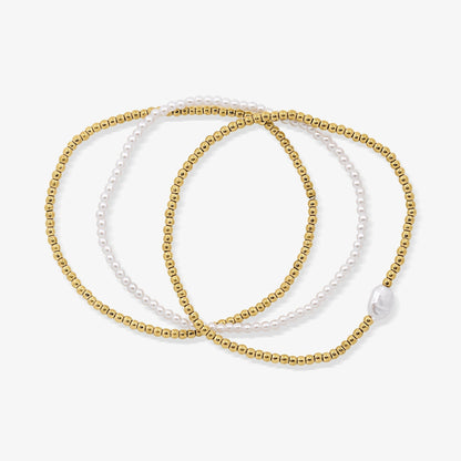 Sweet Luxe Beaded Bracelet 4 Piece Set - EVRYJEWELS